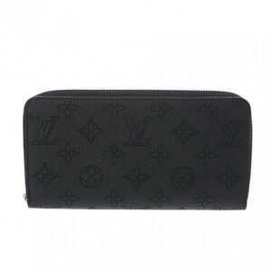 Louis Vuitton Monogram Mahina Zippy Wallet Noir Black Leather Long